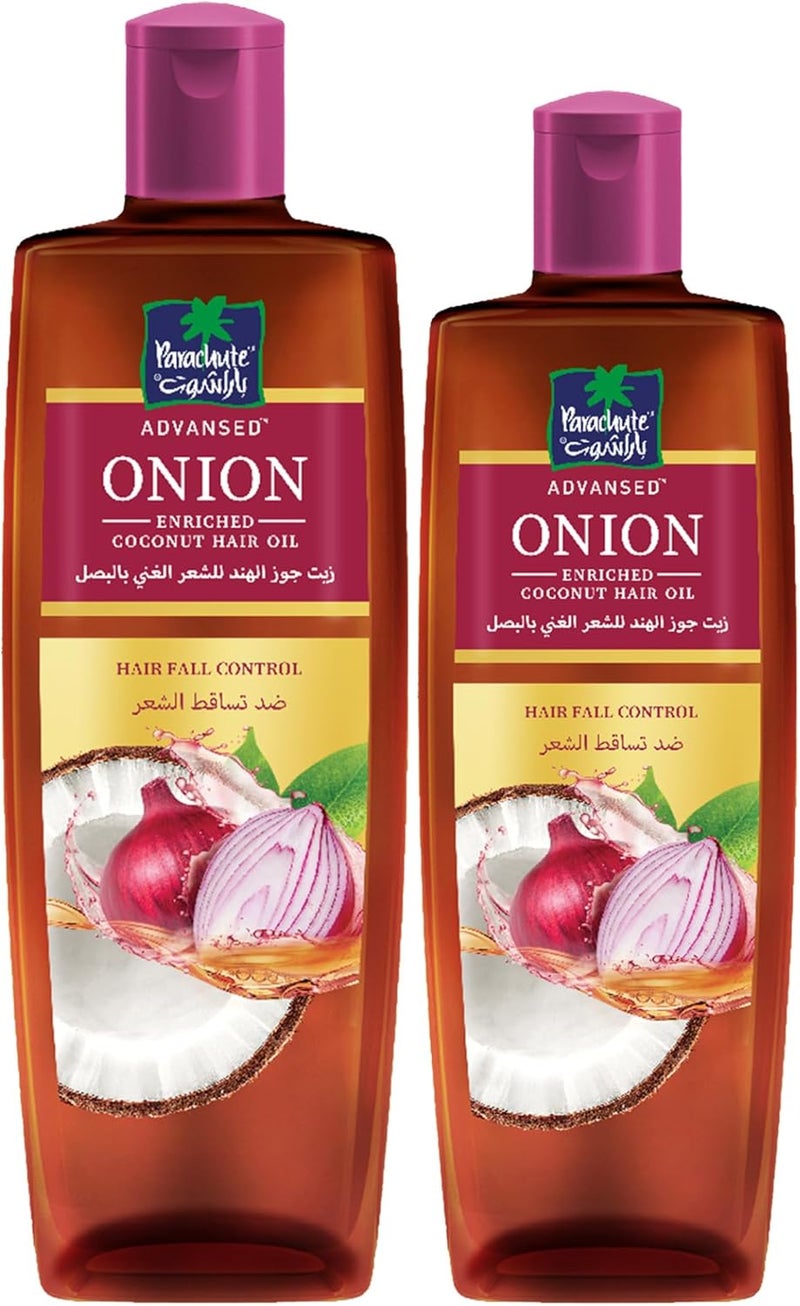 Parachute Advansed Onion Enriched Coconut Hair Oil - 300ml + 200ml for Hair Fall Control - Image 1